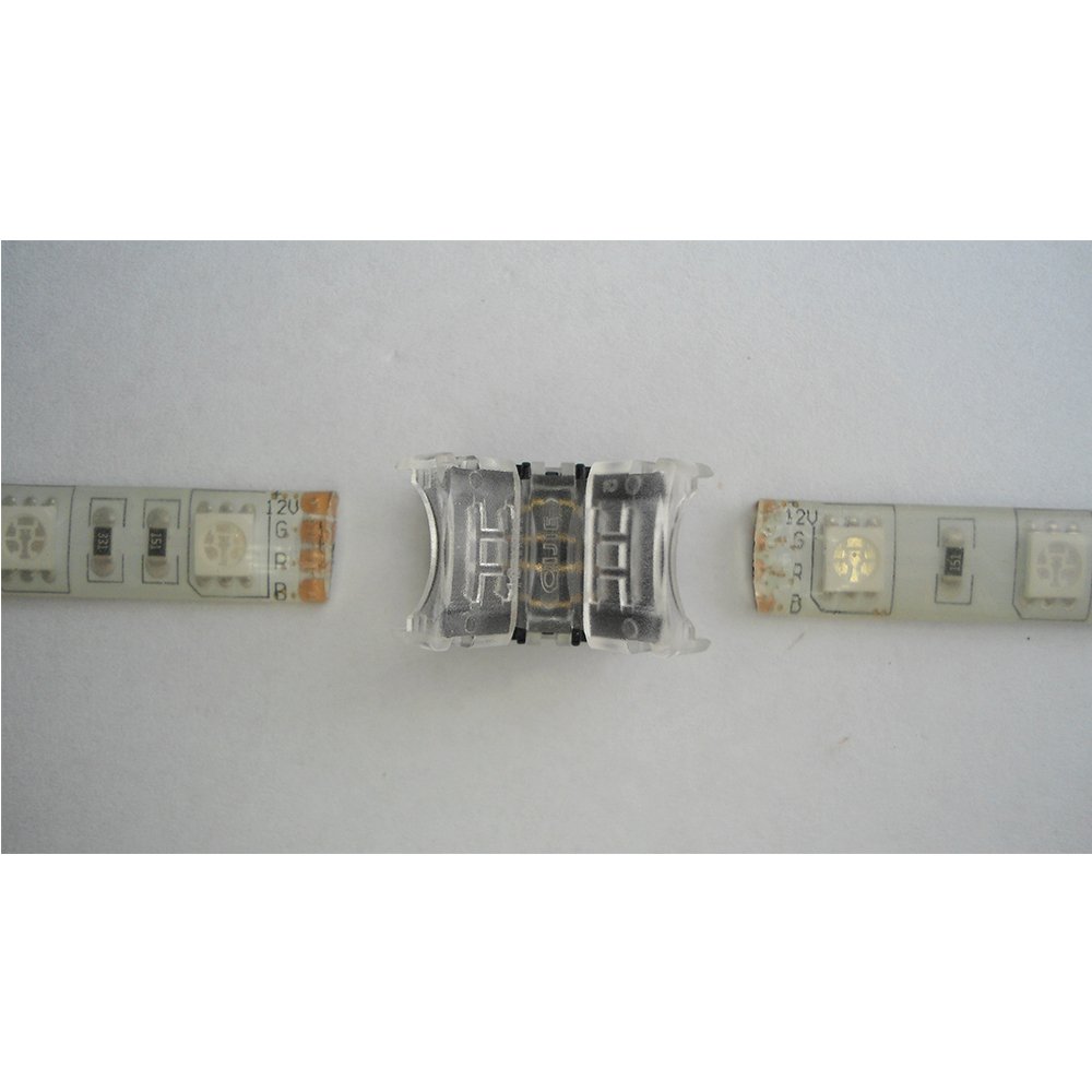 RGB LED Strip Connector 4 pin Solderless Hippopotamus Connector, PCB to PCB, Applicable to 5050 10mm RGB or WS2813 WS2815 WS2818 LED Strip Lights RGB LED Strip Connector 4 pin Solderless Hippopotamus Connector, PCB to PCB, Applicable to 5050 10mm RGB or WS2813 WS2815 WS2818 LED Strip Lights